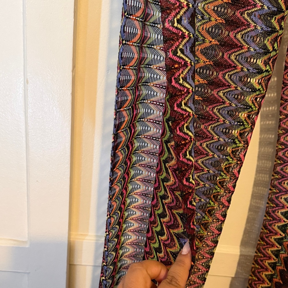 BECCA Colorful Knit Pattern cover up pants - Picture 6 of 7